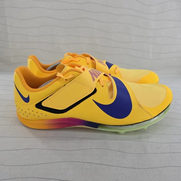 Nike Mens Air Zoom LJ Elite Long Jump Burst Yellow Track Shoe FZ9326-800 Sz 11.5 - Picture 1 of 10